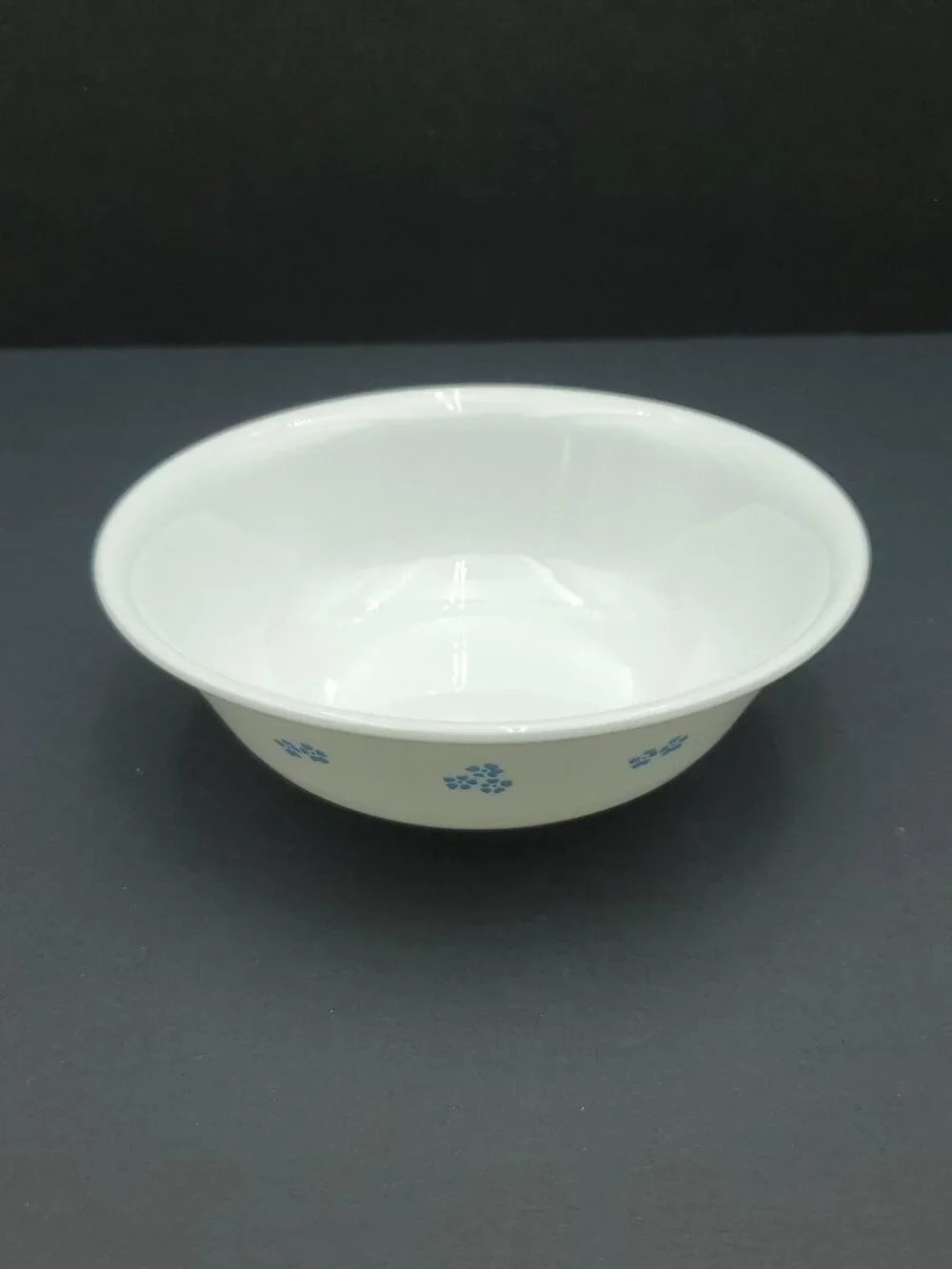 Corelle Secret Garden Soup Bowls Corning White Cereal Bowls with Blue Flowers
